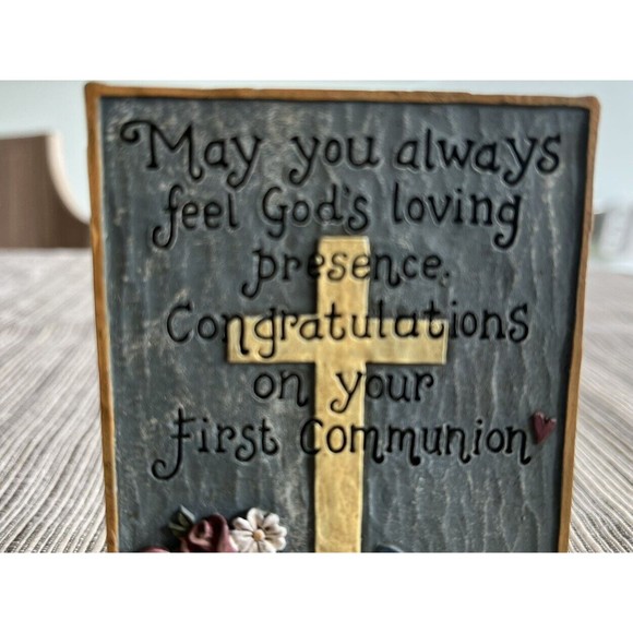 Deb Strain First Holy Communion Prayer Plaque Sign Gift For Girl or Boy Keepsake - Picture 2 of 5